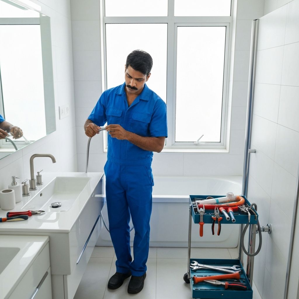 Professional plumber working in Mumbai